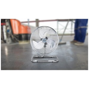 Sonnenkönig Wind Machine 18, ventilateur de sol oscillant chromé.