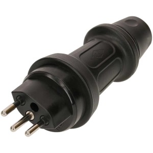 Fiche noire Max Hauri Type 13 IP55 pour usage extérieur et industriel.