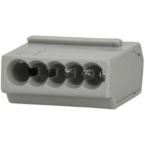 Morsetto OBI per scatola di derivazione, 5 poli, per connessioni elettriche sicure.