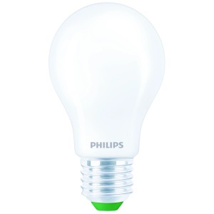 Matte, dimmbare Philips LED-Glühbirne E27, 60W, 2700K, ultraeffizient.