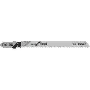Lame de scie sauteuse Bosch T 101 BR pour coupes nettes dans le bois, lot de 3.