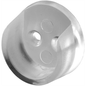 Support de tringle de penderie Hettich, plastique transparent, Ø 20 mm, pour le montage de tringles rondes.