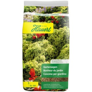 Hauert Gartensegen engrais complet 5 kg pour légumes, fleurs et gazon.