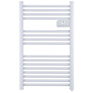 Radiateur sèche-serviettes Kibernetik blanc en aluminium avec écran numérique et contrôle via app.