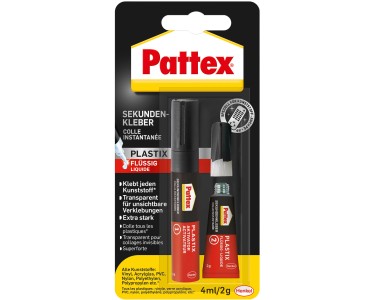 Pattex Sekundenkleber Glas Flüssig 3 g Tube, trocknet transparent kaufen