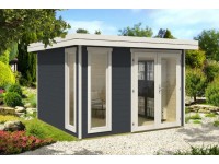 Carlsson Holz-Gartenhaus Flachdach Druckimprägniert 320 cm x 314 cm