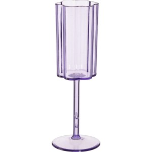 Flûte à champagne violette en acrylique, incassable, 1 pièce. Design moderne pour fêtes et plus.