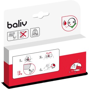Kit de collage baliv pour accessoires de douche à fixation murale sans perçage, charge max. 40 kg.
