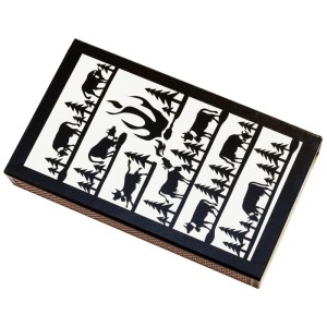 Heidi Cheese Line Streichhölzer, 50 Stück, Länge 94 mm, mit Kuh- und Bergmotiven.