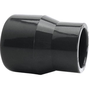 Réduction en PVC grise, 40/32 mm, pour raccords de tuyaux HT en sanitaire.