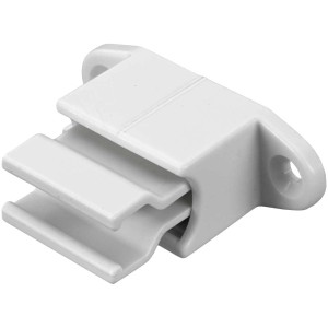 Supporto a morsetto Hettich bianco in plastica per aste di manovella, 1 pezzo.