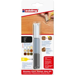 edding 8902 Cera riparatrice per pavimenti in legno nero per riparazioni.
