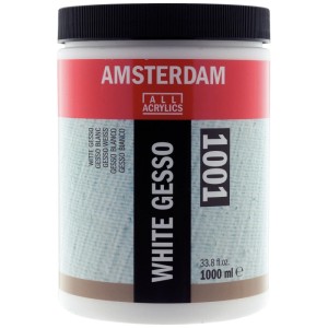 Amsterdam Grundierung Gesso Weiss, 1000ml Gefäß für Acrylfarben.