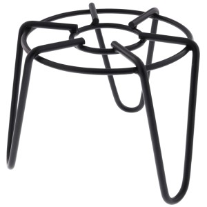 Supporto per piante Wagner GH0515 nero in acciaio, Ø 15 cm, altezza 13 cm.