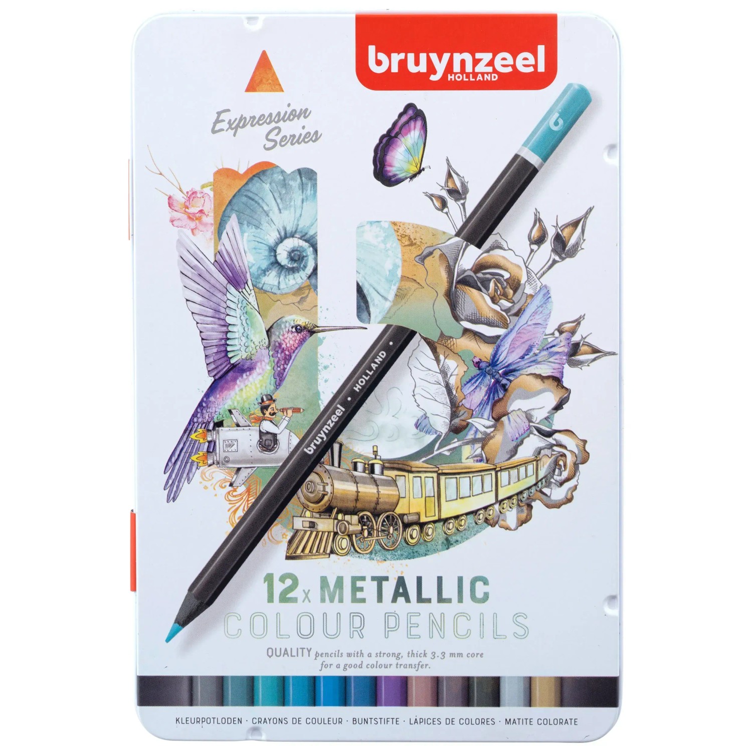 Bruynzeel 12 Buntstifte Im Metalletui – Expression Aquarel Set Für Kunst & Skizzieren