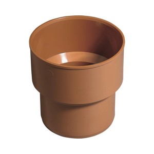 Manchon de transition Marley DN 110 pour tuyau d'égout vers extrémité de tuyau en fonte, marron.