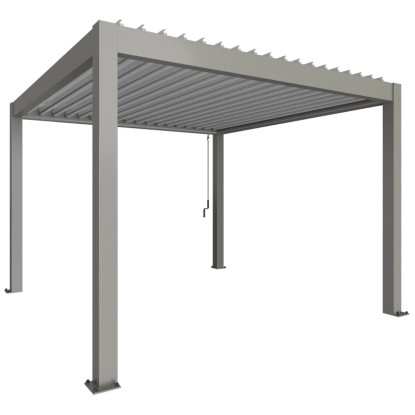 Biohort Pergola Gr. 3,5 x 3,5 quarzgrau/silber-metallic