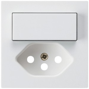 Hager Kleinkombi Kallysto T13 blanc : Combinaison interrupteur/bouton-poussoir en saillie pour intérieur.