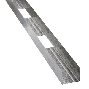 Profilo architrave Knauf, 40x50x1600 mm, in metallo, con aperture per una facile installazione.