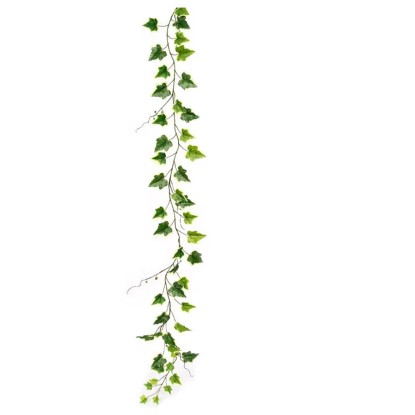 Flower Power Fleur artificielle guirlande de lierre Blanche hauteur 170 cm