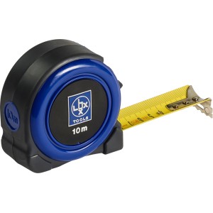 Metro a nastro LUX Professional 10 m con blocco e clip da cintura.