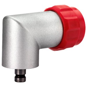 Metabo Schnellwechselwinkeladapter Quick, silber-rot, L-förmig, magnetische Bit-Aufnahme für Schrauber.