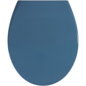 Wenko Samos Slate Blue sedile WC in Duroplast con chiusura ammortizzata, vista dettagliata.