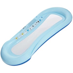 Amaca ad acqua Happy People azzurra con superficie in rete, gonfiata.