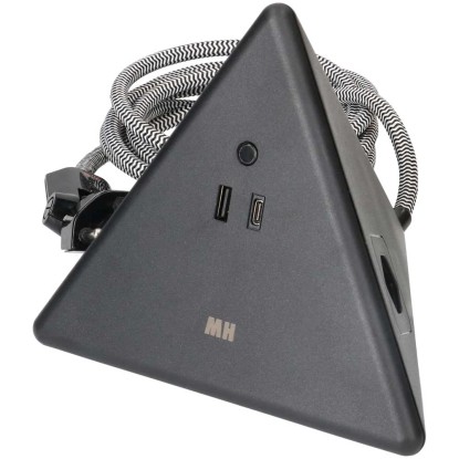 Steckdosenleiste Energy Pyramide 2 x Typ13 USB A+C Schwarz