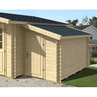 Alpholz Holz-Gartenhaus Pultdach Unbehandelt 920 cm x 280 cm