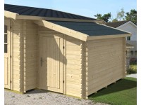 Alpholz Holz-Gartenhaus Pultdach Unbehandelt 920 cm x 280 cm