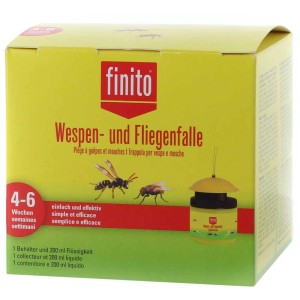 Piège à guêpes Finito, protection contre les insectes pour l'extérieur, réutilisable et recyclable.