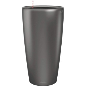 Pot de fleurs Lechuza Rondo Premium, Ø 32 cm, haut. 56 cm, anthracite métallisé.