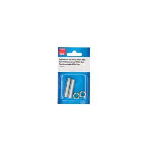 Lot de 2 tiges filetées M10 avec écrous pour installation de lampes.