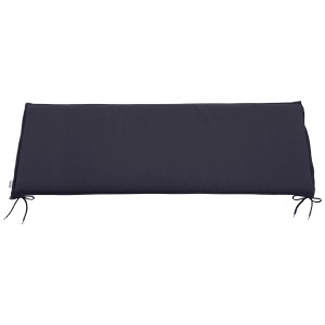 Cuscino antracite per panca a 3 posti, 45x150 cm, con lacci per una presa sicura.