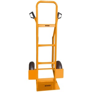 Carrello Cartech in acciaio, portata 250 kg, arancione. Ideale per il trasporto di carichi pesanti.