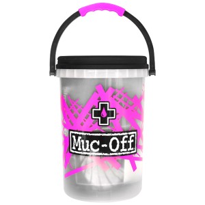 Muc-Off Reinigungsset Bucket Kit, 9-teilig, für die Fahrradpflege im Eimer.