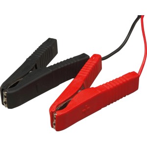 Pinces de batterie (rouge/noir) pour chargeur automatique AEG AG1208, adaptées à la réparation et à l'entretien automobile.