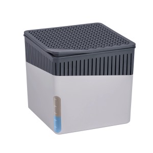 Wenko Déshumidificateur Cube, gris clair, 13x13x13 cm. Déshumidificateur pour réduire l'humidité.