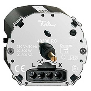 Variateur rotatif Feller EdizioDue R/C 20-300W, vue détaillée.