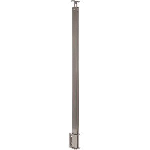Poteau de garde-corps en aluminium, montage latéral, hauteur 1090 mm, pour escaliers et rampes.