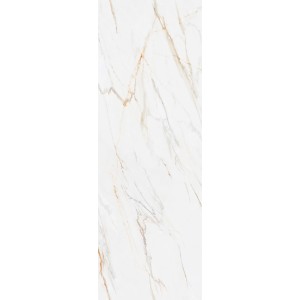 Panneau mural SPC Decoflooring, 260x90 cm, aspect marbre blanc-or.