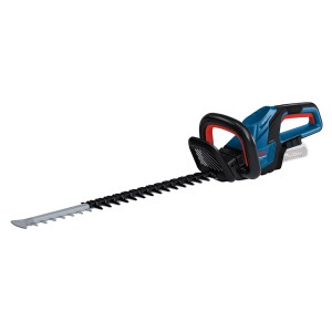 Taille-haie sans fil Bosch Professional GHE 18V-60 Solo, bleu/noir, avec lame de 60 cm.