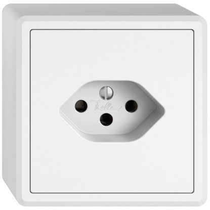 Feller Aufputz-Steckdose Edizio.liv Weiss 1 x T13 / Gr. 1x1