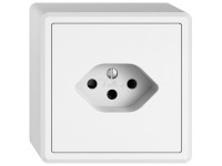 Feller Aufputz-Steckdose Edizio.liv Weiss 1 x T13 / Gr. 1x1 Feller Aufputz-Steckdose Edizio.liv Weiss 1 x T13 / Gr. 1x1
