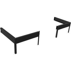 Cadre de fondation noir Halls pour serre Qube Lean-to 26. Accessoire pour une construction stable.