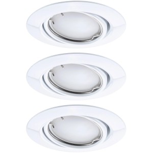 Ensemble de spots encastrables LED Paulmann, 3 lampes Smart Home rondes blanches avec contrôle Zigbee.