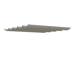 Copertura tetto Siena Garden, grigia, 300x300 cm, per pergola Schattenmanufaktur.