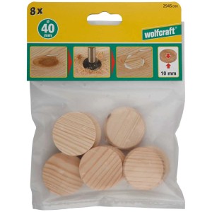 Bouchons coniques en pin Ø 40mm, 8 pièces pour couvrir les vis et réparer le bois.