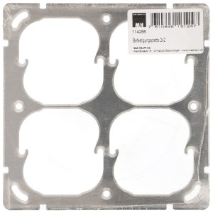 Piastra di fissaggio Feller EdizioDue 2x2 per accessori scatole di derivazione.